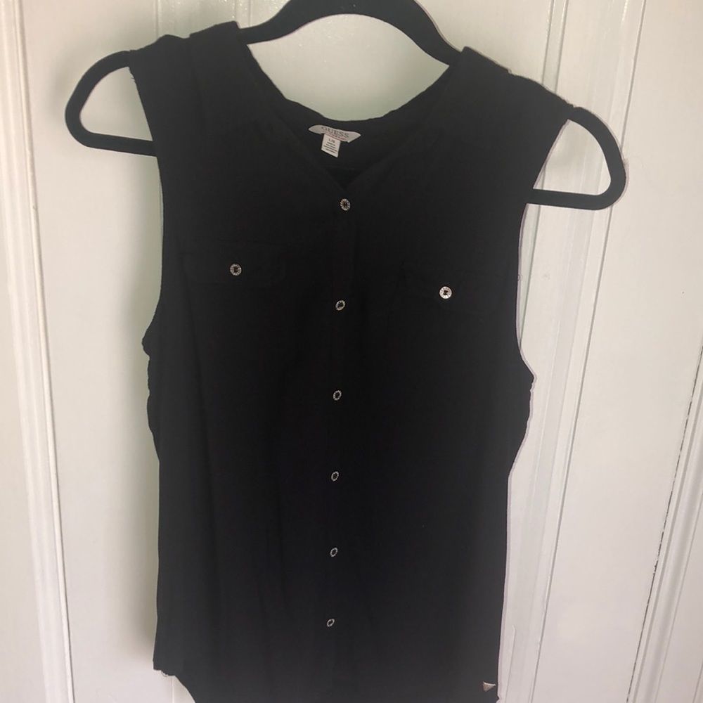 Guess black tank top